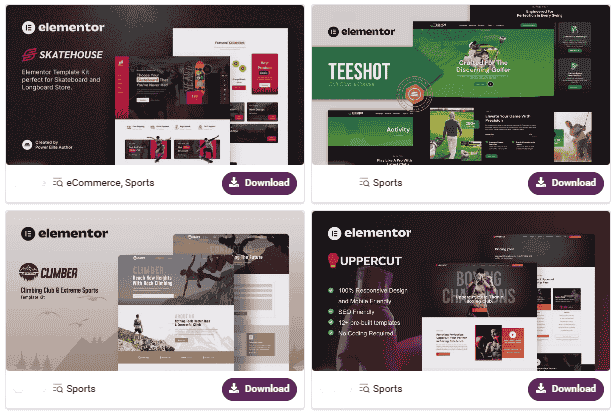 WordPress 100 Elementor template preview 2