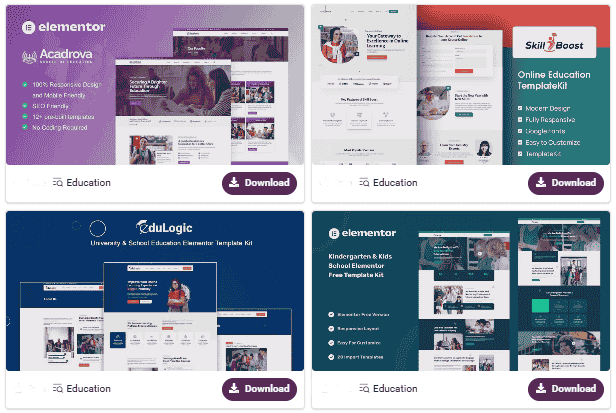 WordPress 100 Elementor template preview 3