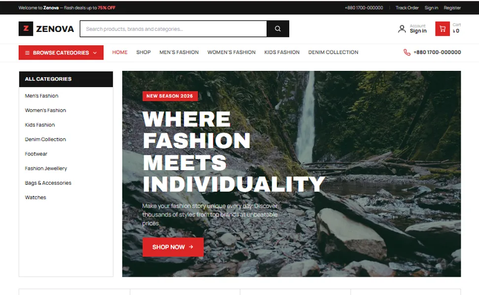 Zenova: Laravel-Powered E-Commerce Store