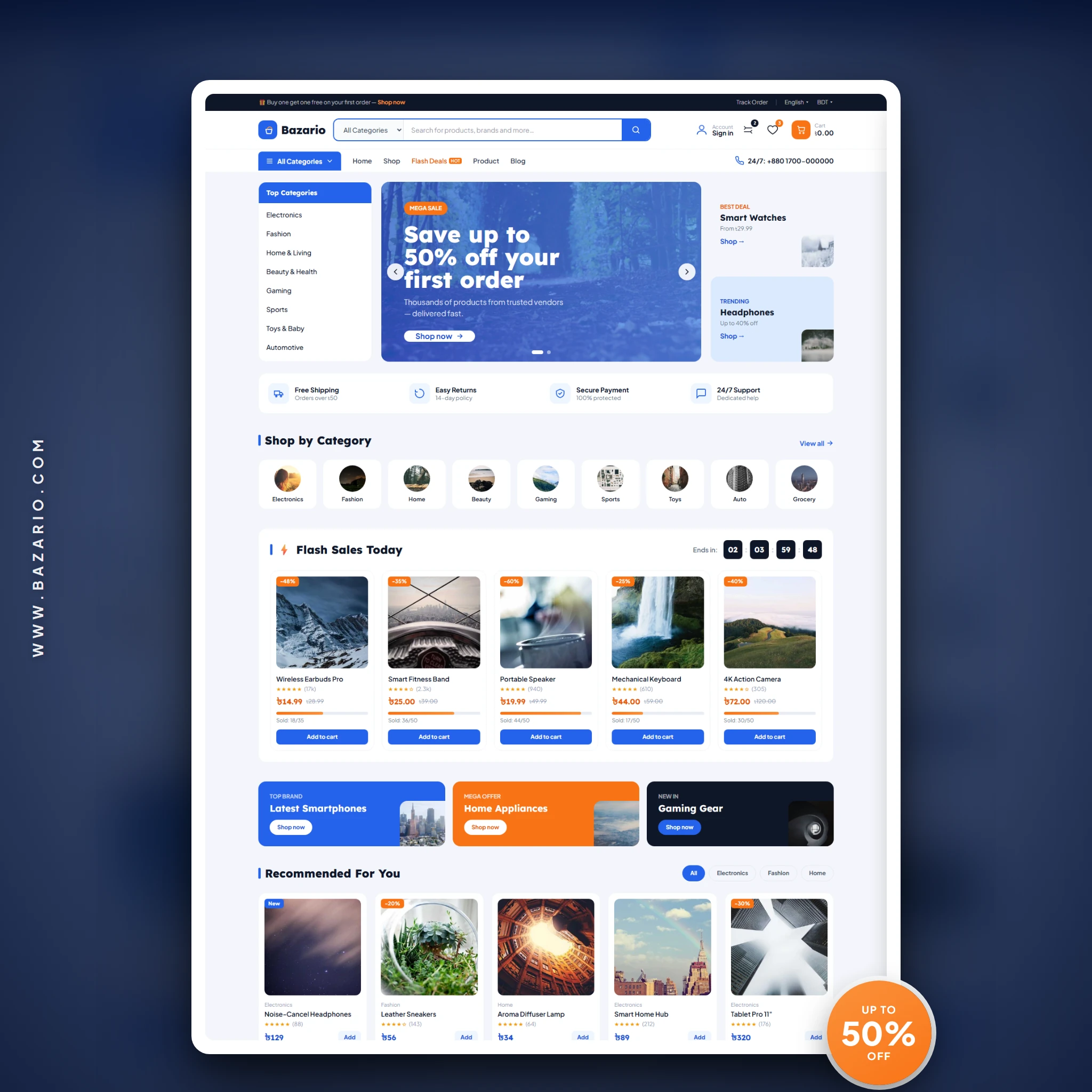 Bazario: Laravel-Powered E-Commerce Store